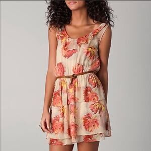 MADISON MARCUS Women's Silk Chiffon Layered Floral Dress